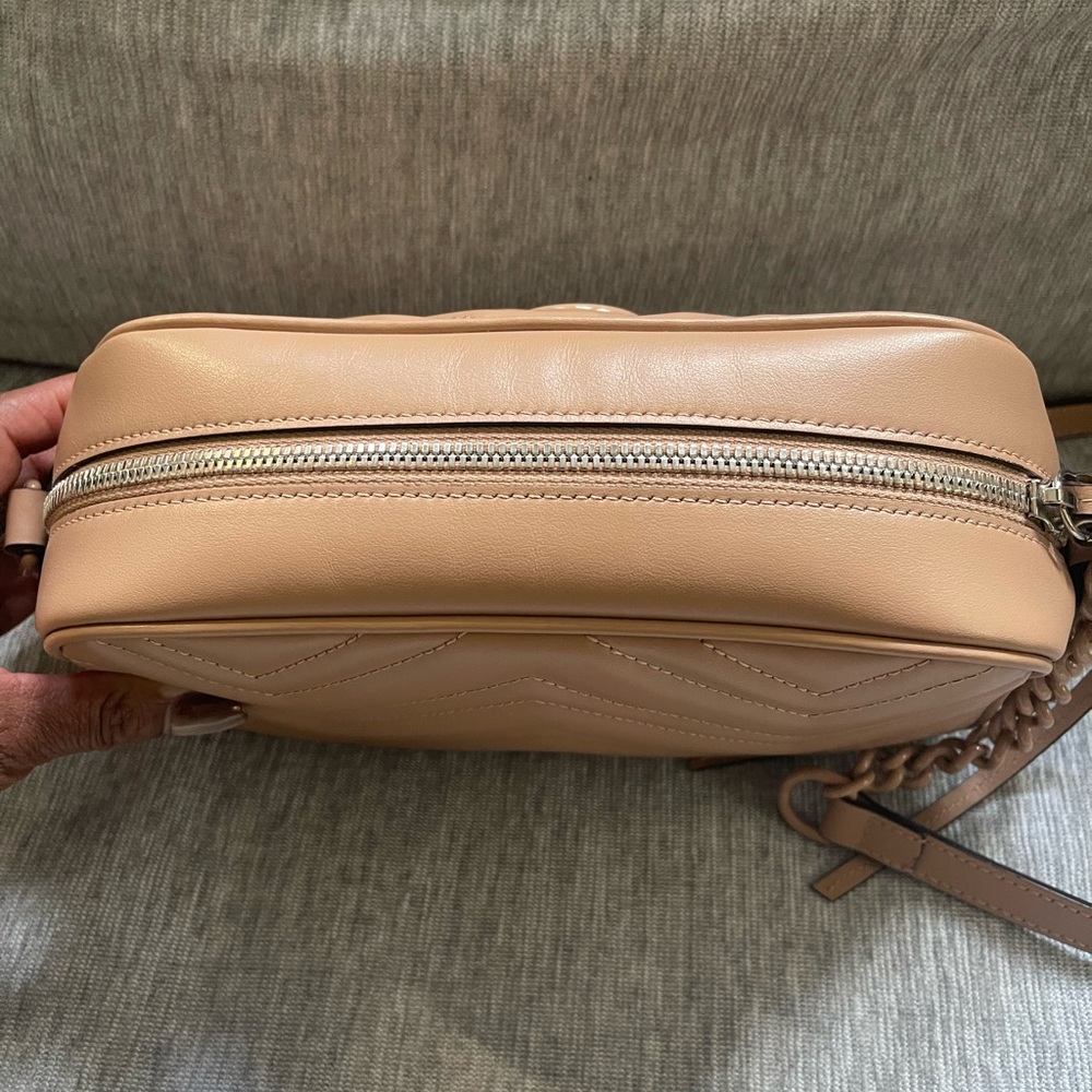 Gucci Small Marmont Chain Shoulder Bag - Monochrome Rose Beige (Limited Edition) - Picture 4 of 14